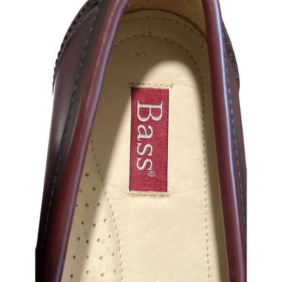 GH Bass Mens Tassel Loafers Brown Burgundy Leather Size 9.5 NEW - Picture 5 of 10